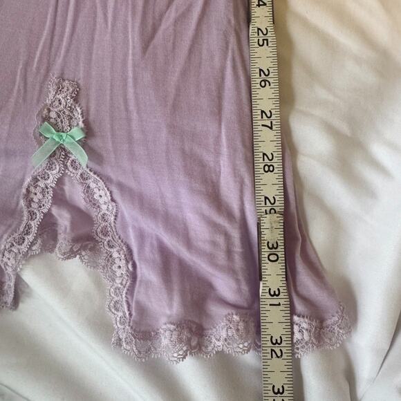 Ytg Y2K M Victoria's Secret Purple Slip Lace Dress Modal Stretch Romantic Girly - Picture 6 of 10